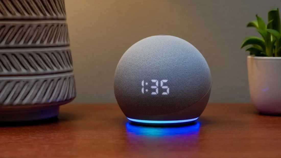 Amazon Echo con luz azul