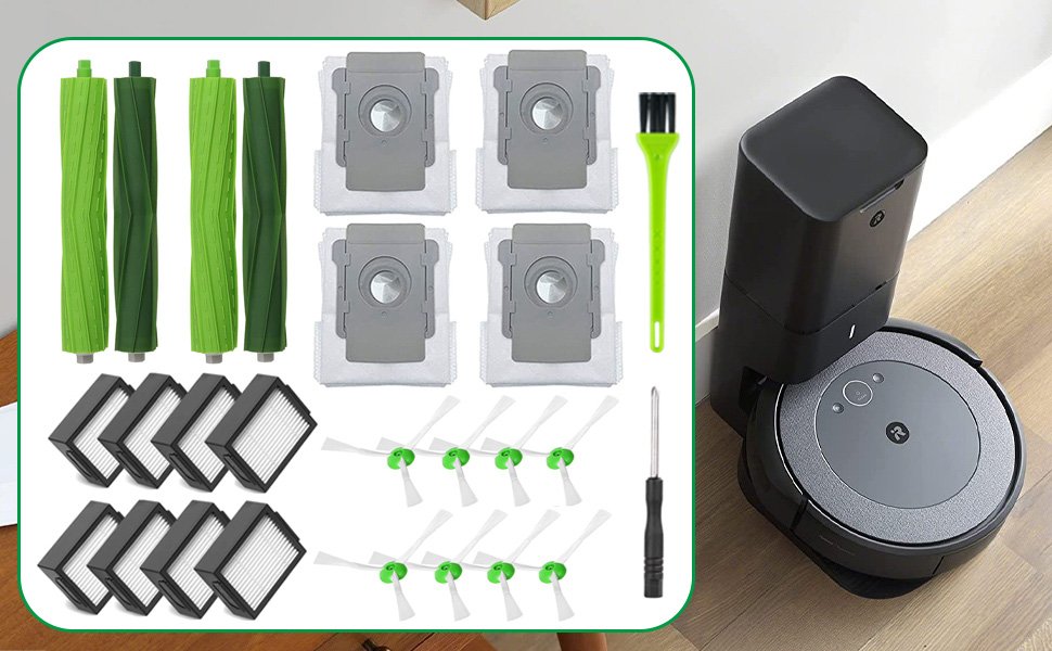 Detalle de un cepillo de goma de Roomba. Sistema de limpieza de iRobot en la comparativa Roborock vs Roomba vs Cecotec